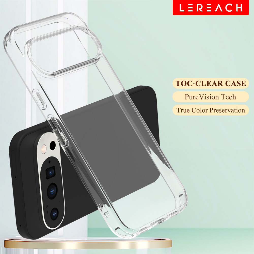 Lereach Crystal Clear Phone Case สําหรับ Google Pixel 10 Pro XL / Pixel10 Pro / 10- กันกระแทกบางเฉีย