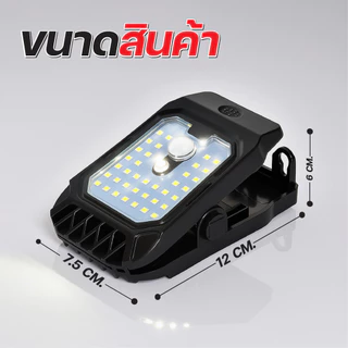 โคมไฟ ติดผนัง Solar Clip Lamp แบบคลิป พลังงานแสงอาทิตย์ กันฝน ใช้กลางแจ้ง มีเซ็นเซอร์ตรวจจับการเคลื่อนไหว ปรับได้ 3 โหมด