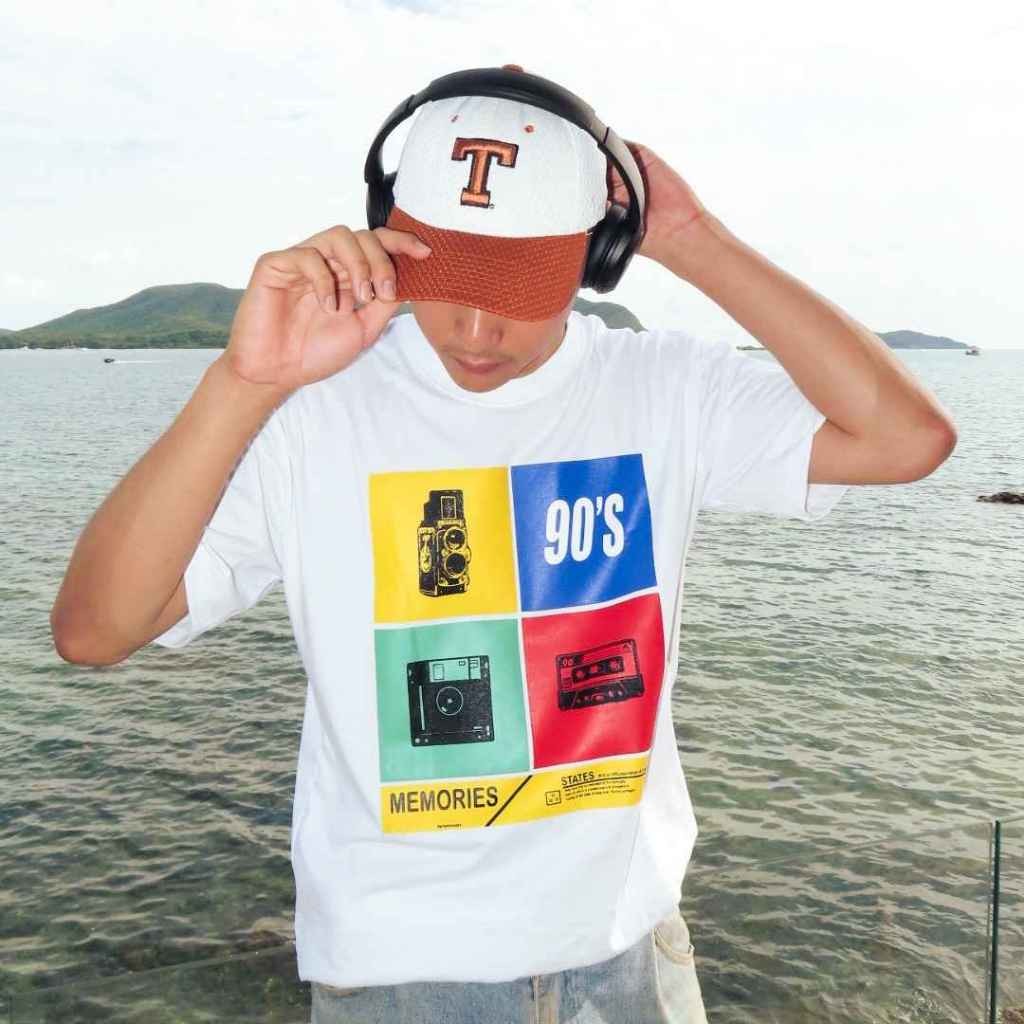 (พร้อมส่ง) เสื้อยืด 90’S SQUARE - ผ้า Cotton100%