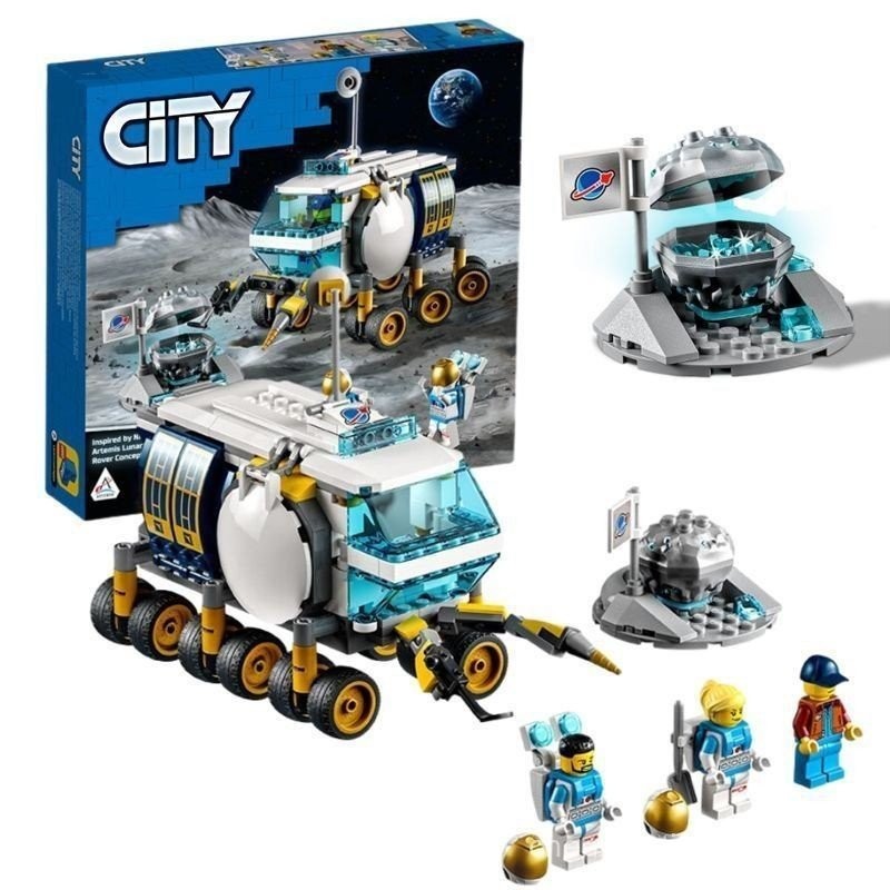 เหมาะสําหรับเลโก้ 60348 Moon Detection รถ Moon Space City Series Building Block ของเล่นเหมาะสําหรับ 
