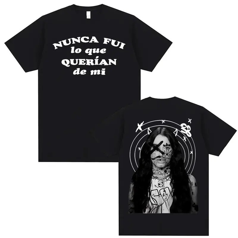 Hip Hop เพลงกราฟิกเสื้อยืดนักร้อง Lali Esposito Estadio Velez Hip Hop ความงาม O-คอสําหรับผู้ชายผู้หญ