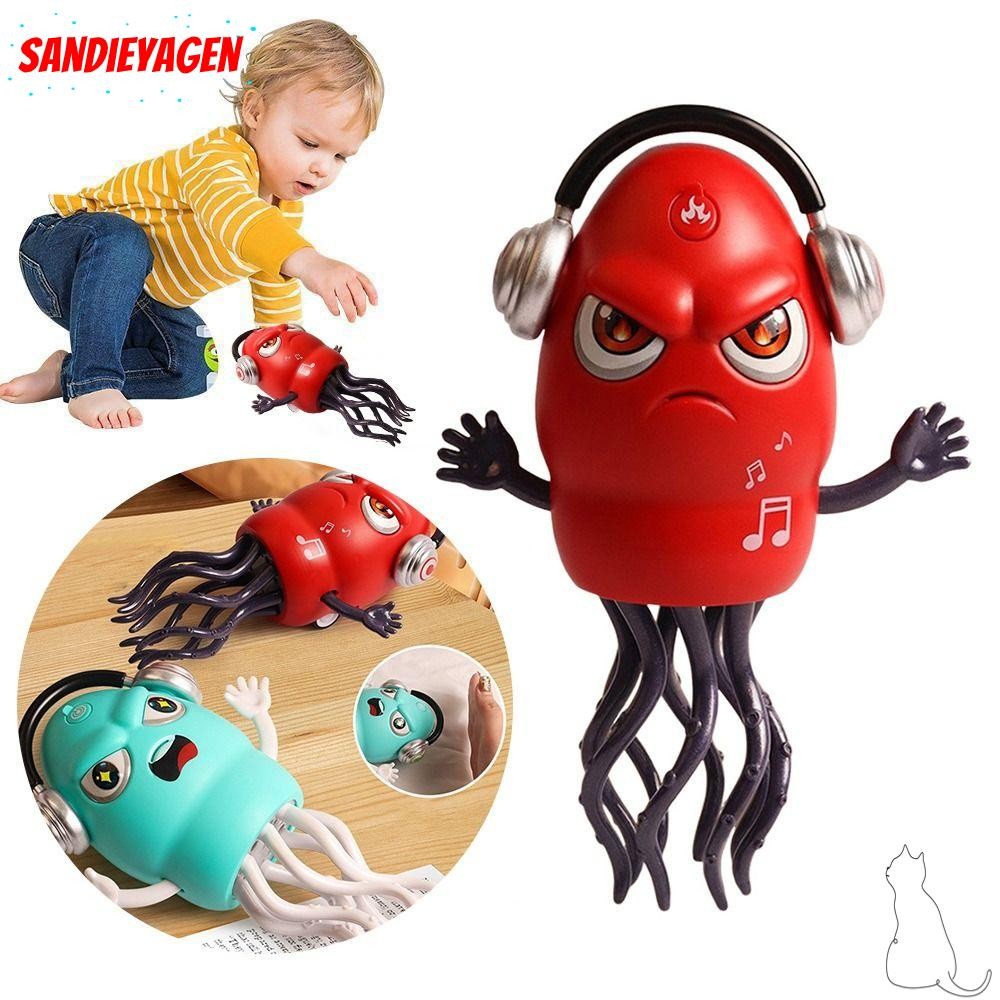 SANDIEYN Magic Dancing Octopus ของเล่น, สเปรย์หลีกเลี่ยงอุปสรรค Auto-Dance Octopus ของเล่น, Crawling