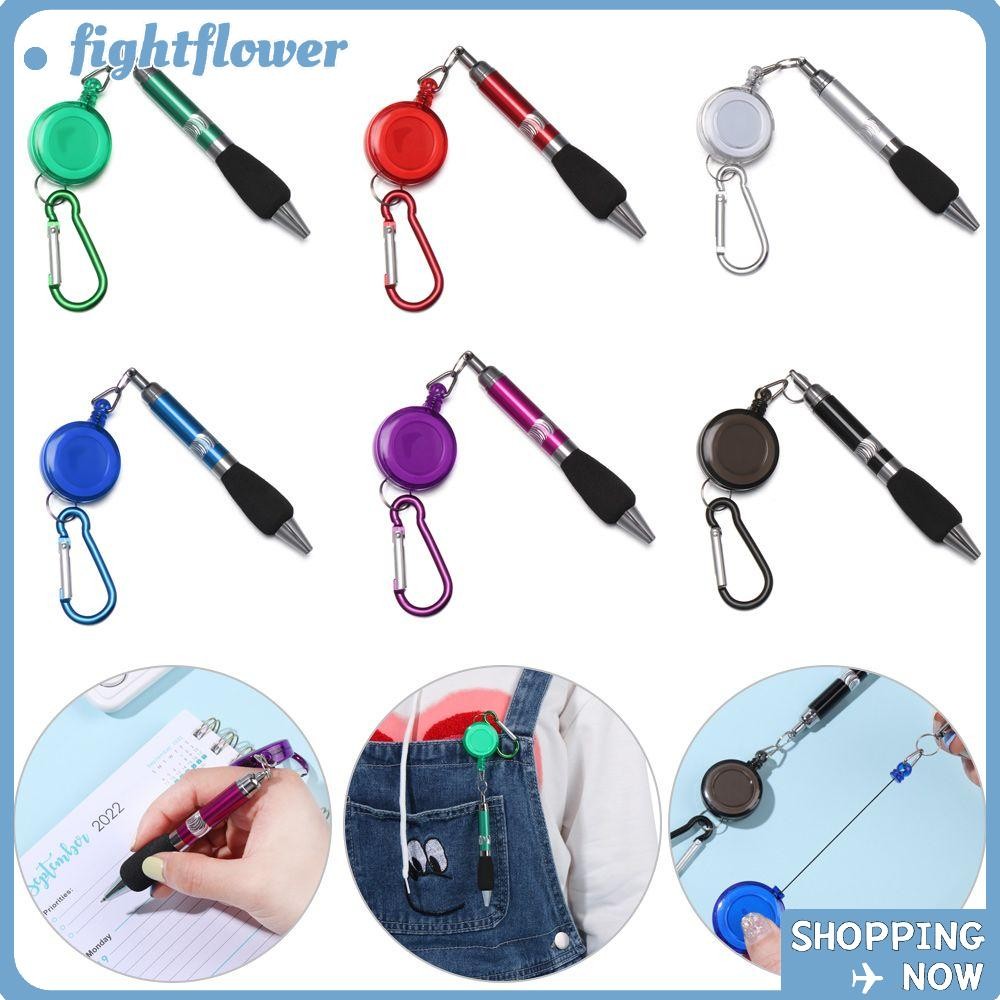 FIGHT ปากกาลูกลื่น Key Chain โลหะดึงเชือกแหวน Lanyard เครื่องเขียน Easy Pull Buckle Pen