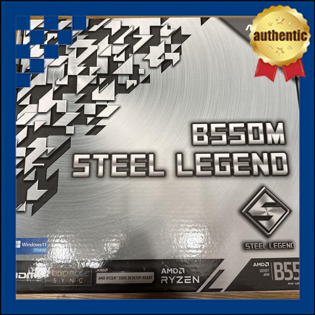 ASRock B550M Steel Legend Micro ATX Motherboard with B550 Chipset for AMD Ryzen 5000 Series (Socket 