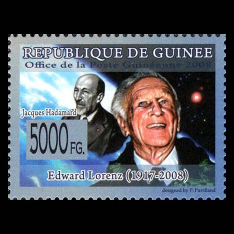 Guinea American Meteorlogist Edward Lawrence French Mathematician Jacques Adama แสตมป์ 1 ใหม่