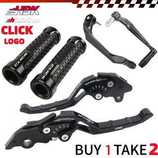 HBK For Honda Click 125/150 V2/V3 Brake Clutch Lever Guard Handle Grip Modified Adjustable Cnc Set