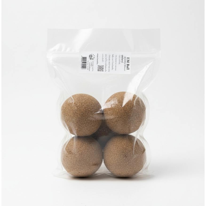 [1แพค4ลูก] EM Ball อีเอ็มบอล แพคอย่างดี4ลูก ของแท้ 100% หัวเชื้อ ช่วยบำบัดน้ำเสีย จุลินทรีย์ก้อน