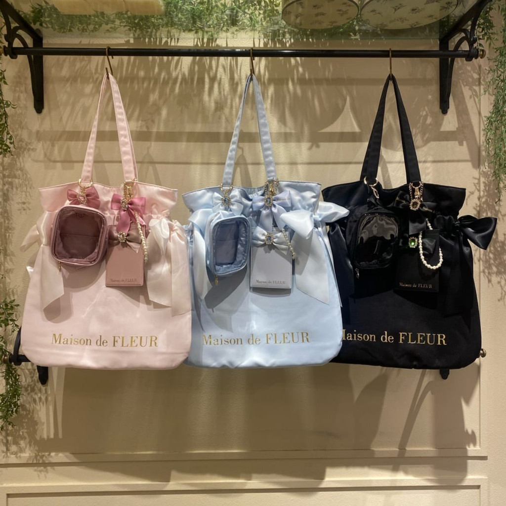Maison De FLEURa Japanese Bow Shoulder Bag A4 book สามารถ Fit In ราคา ถูกที่สุด ดีลบีเคเค