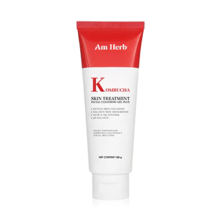 Am Herb Kombucha Skin Treatment Facial Cleansing Gel 100g อัมเฮิร์บ เจลล้างหน้าสูตรอ่อนโยน.