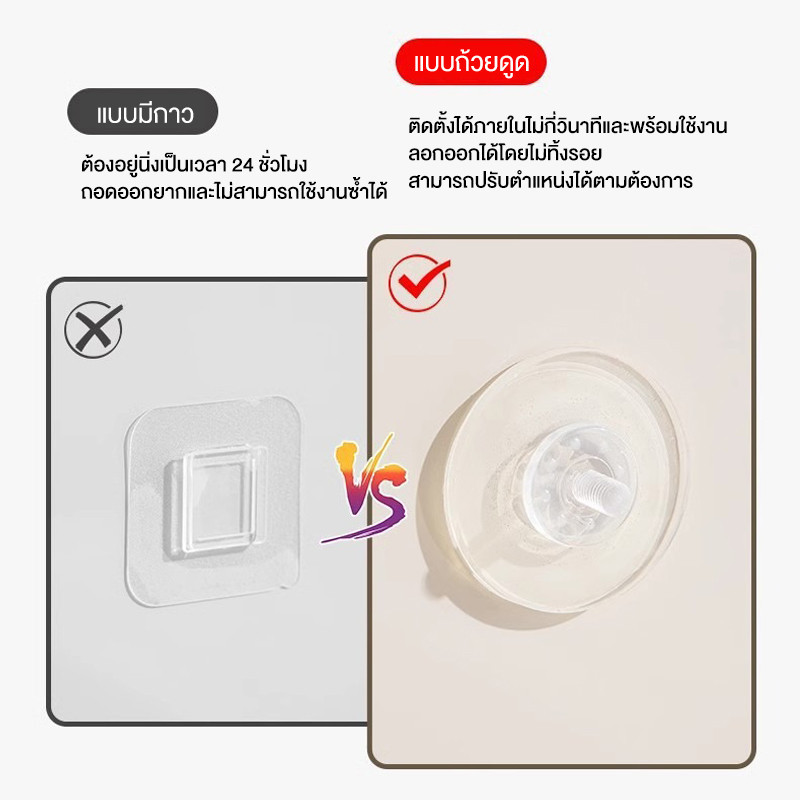 กล่องสบู่, แขวนผนัง, ไม่ต้องเจาะรู, ฝาปิด, สะเด็ดน้ำ, การจัดเก็บ, พกพาง่าย, สร้างสรรค์, ห้องน้ำ - 3