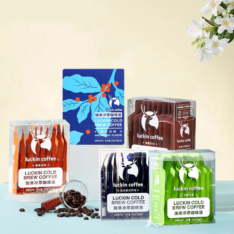 Ru Xing Coffee Cold Brew Coffee Liquid American Blue Strips Raw Coconut Instant Coffee Black Coffee 