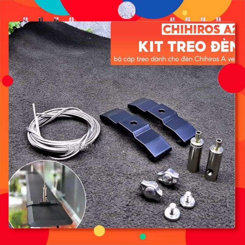 ชุดสายไฟ Chihiros A2 / A Version 2 - อุปกรณ์แขวนไฟตู้ปลาแท้ กะทัดรัด สวยงาม ติดตั้งง่าย สายสแตนเลสทน