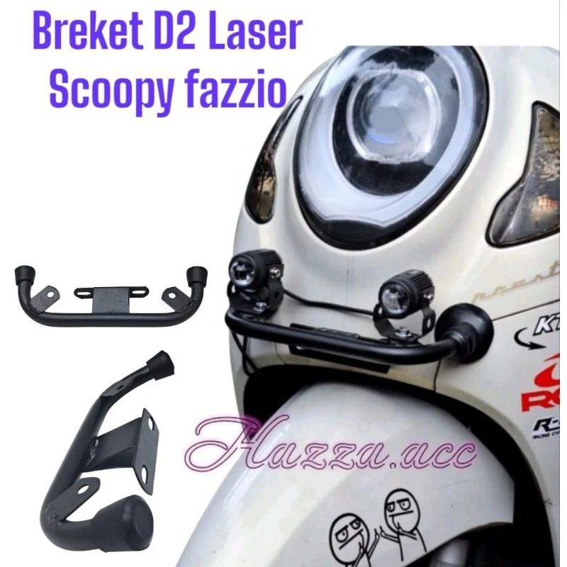D2 เลเซอร์ด้านหน้า Spotlight Mount Bracket สําหรับ honda scoopy genio Stylo 160 พรีเมี่ยมวัสดุหนา PNP