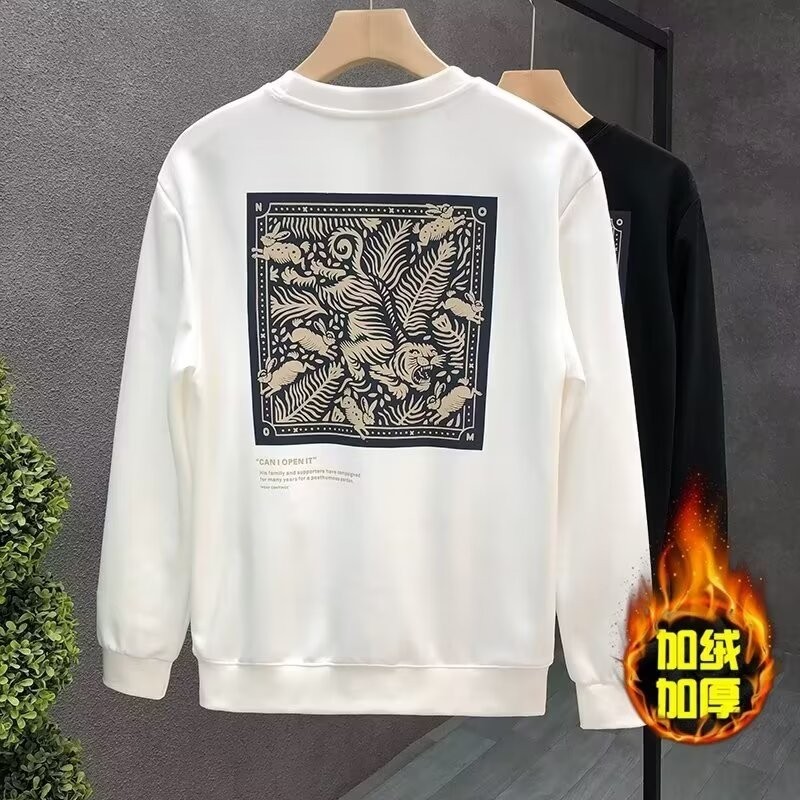 COD 2025 Crew Neck Sweatshirt Men 2024 Spring Autumn Trend Heavy Long Sleeve T-shirt Loose Jacket St