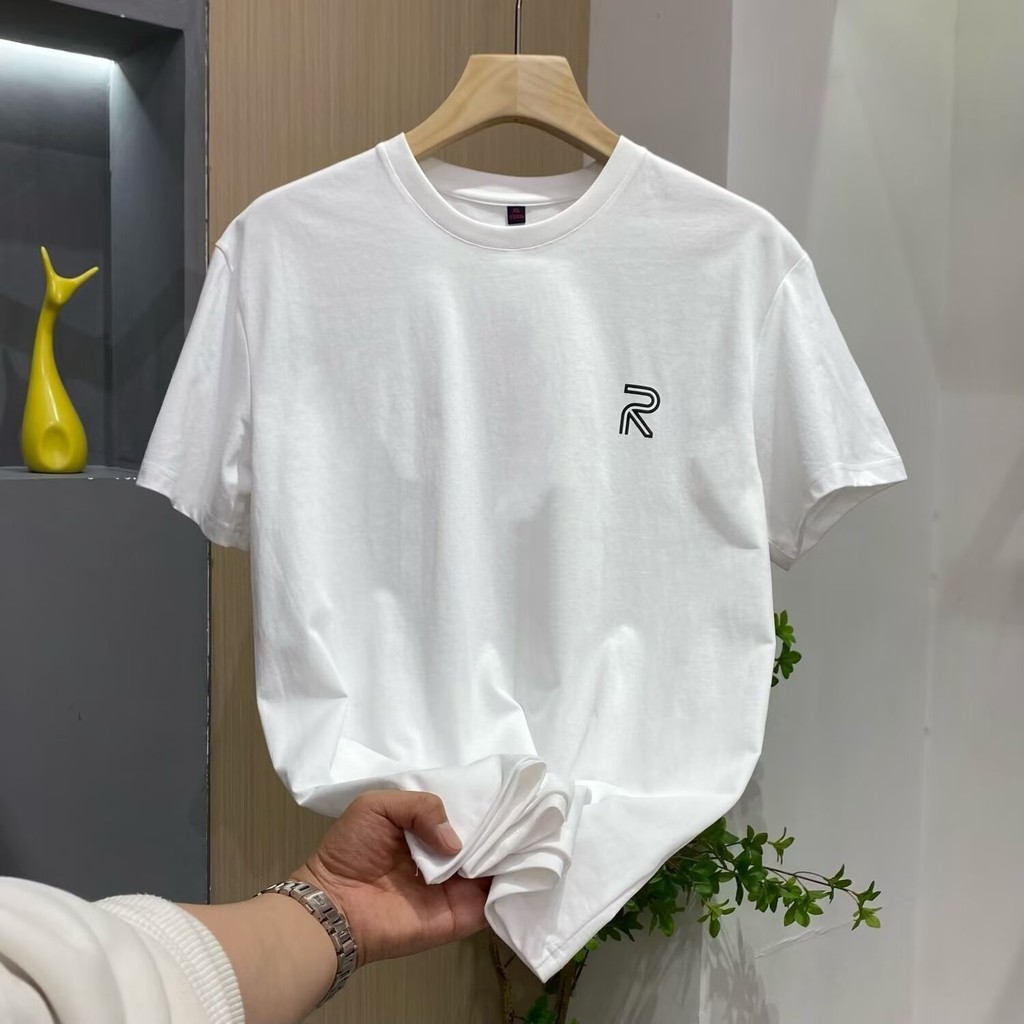 COD 20252025 Summer Trendy Brand Short Sleeve Men's Round Neck Loose Half Sleeve T-Shirt American Ca