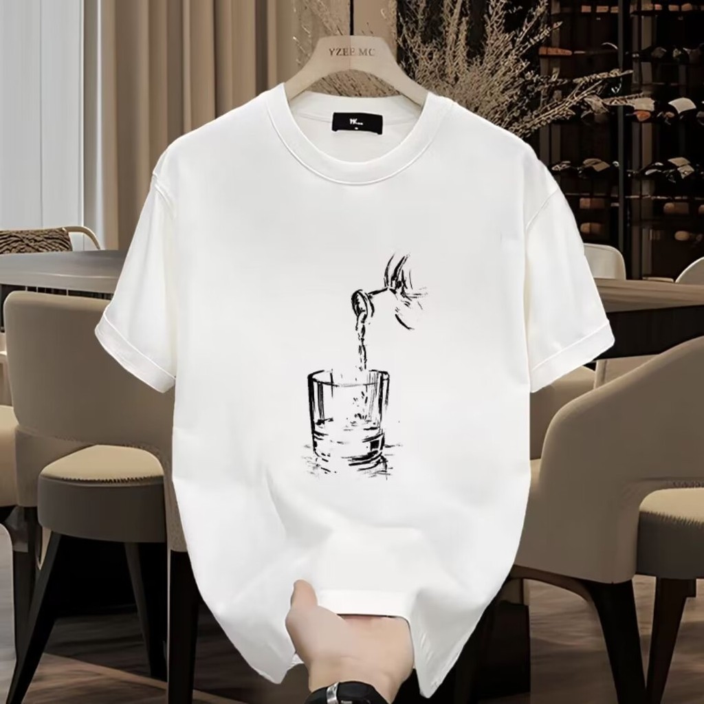 COD 2025A1387 P13 Combed Cotton 200g Black and White S/5XLnew23 IOHV