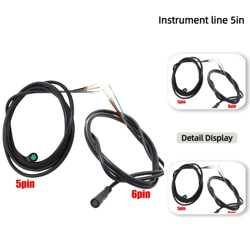 สายเคเบิลข้อมูลแดชบอร์ดคอนโทรลเลอร์ 1 ชิ้น 5pin/6pin สกู๊ตเตอร์สําหรับ M4 & M4 Pro ใหม่ E-Scooters อ