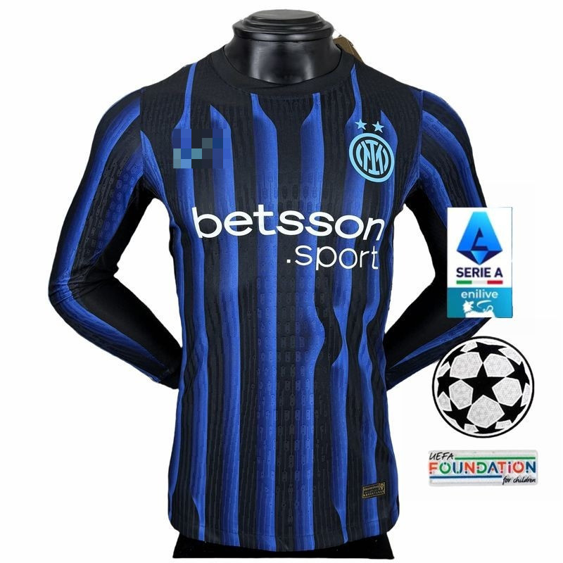 เสื้อบอล Inter Milan แขนยาว Season 2025/2026 พิมพ์ชื่อและเลขได้