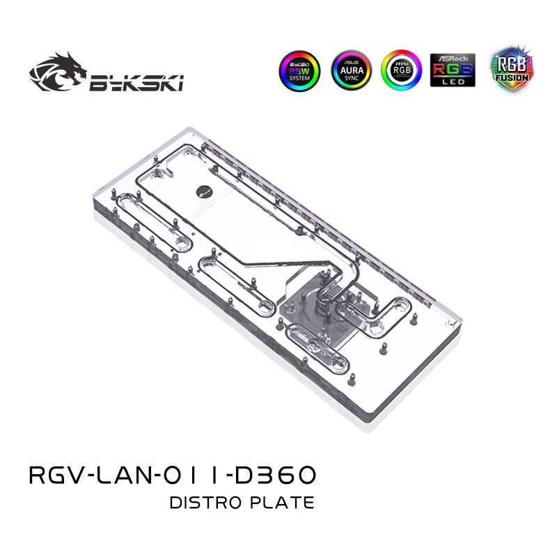 Bykski RGV-LAN-O11-D360 Lianli O11 Water Circuit Board Deflector ระบายความร้อนด้วยน้ําท่อน้ําบอร์ด
