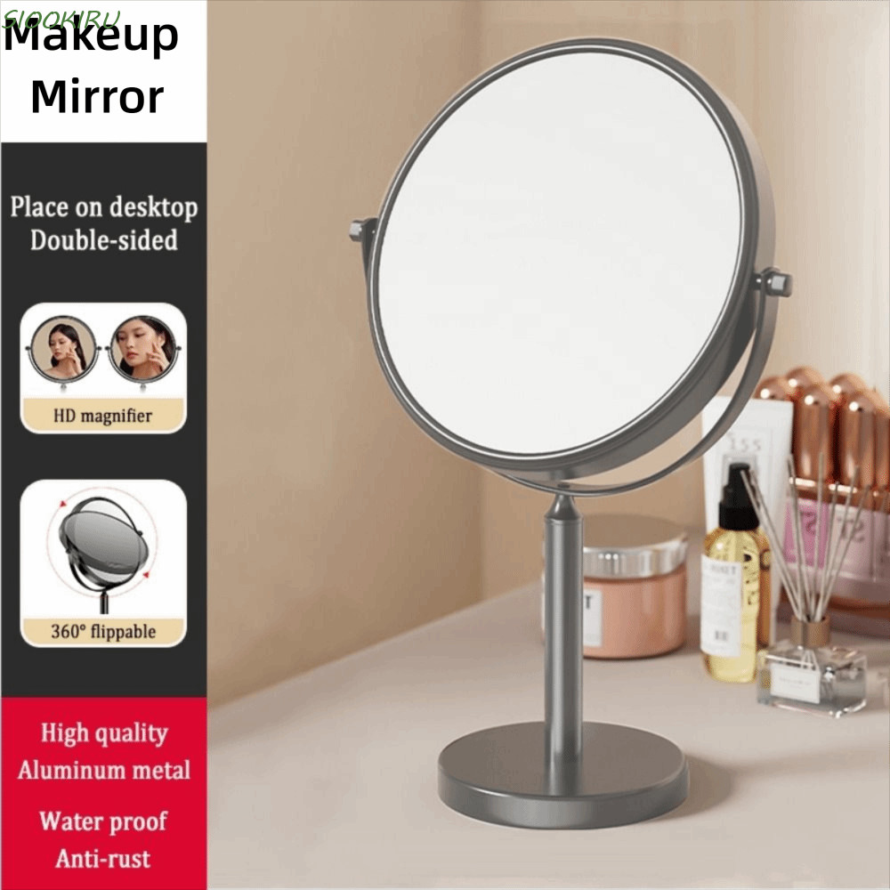 ซิโอโอโอโอคุ เดสก์ท็อปกระจกแต่งหน้า,สองด้าน360หมุนขยายกระจกเครื่องสําอาง,มืออาชีพกันน้ํารอบ3xขยายหมุ