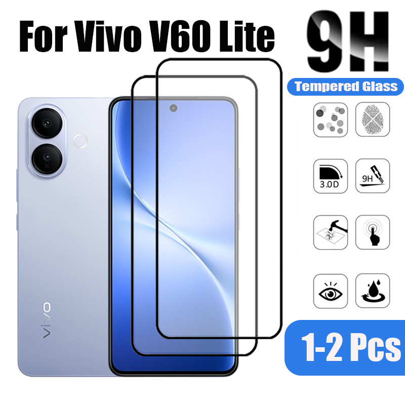 ฟิล์ม Vivo V60 Lite 1-2 Pcs ป้องกันหน้าจอ สำหรับ กระจกนิรภัยสําหรับ สำหรับ Vivo V50 Lite 4G 5G Anti-impact Glass ฟิล์มป้องกัน