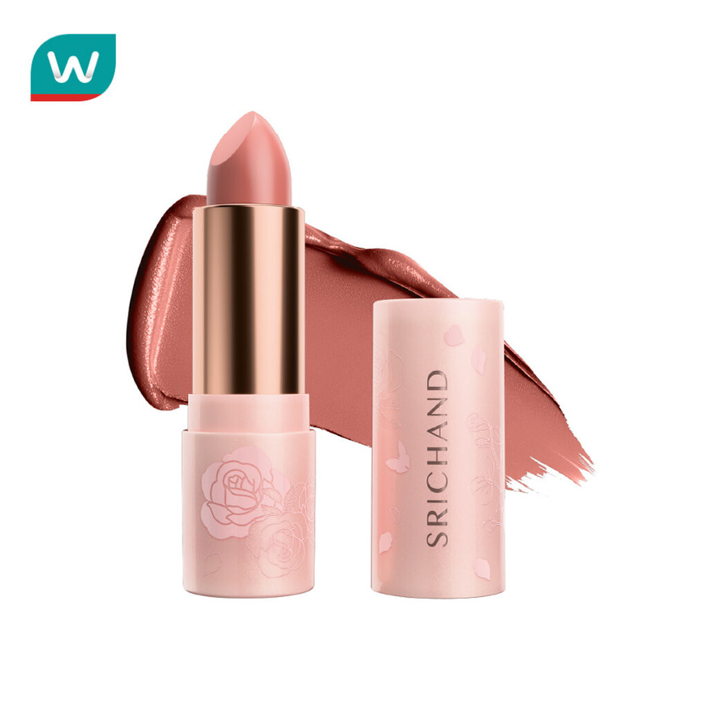 Srichand ศรีจันทร์ เอ็นชานเท็ด ชาร์มมิง ซาติน แมตต์ ลิปสติก 3.5ก. 01 นู้ด คอมมานด์