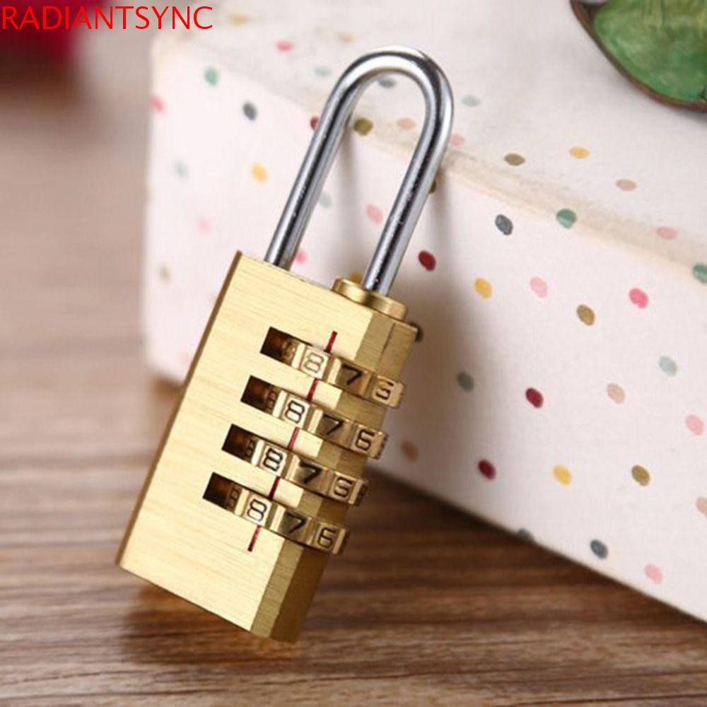 RADIANTSYNC รหัสผ่านล็อครีเซ็ตรหัสล็อคคุณภาพสูงสําหรับห้องกระเป๋าเดินทาง Pure Cooper 4 หลักหมายเลขเครื่องมือรักษาความปลอดภัยกุญแจ