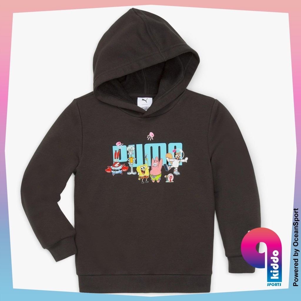PUMA KIDS PUMA x SPONGE BOB เสื้อฮู้ด TR PUMA สีดํา (67367301)