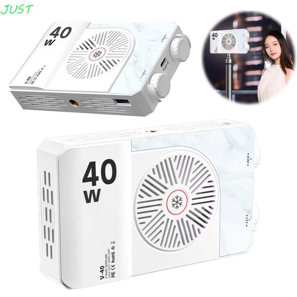 JUST RGB ไฟกล้อง LED, แบตเตอรี่ 4400mAh 2800-9000K Mini LED Video Lamp, Compact FX 8 โหมด CRI/TLCI 9