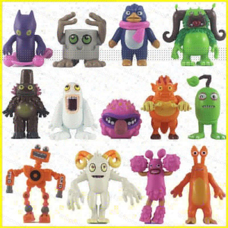 13pcs My Sing Monsters Action Figure Ghazt Noggin Mammott Pango Furcorn Maw Drumpler PomPom ของเล่นเ