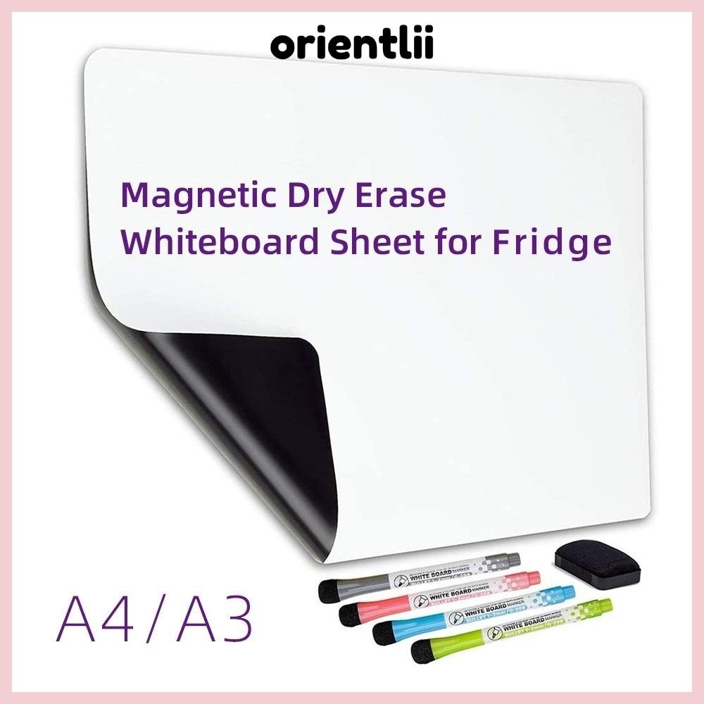 ORIENTLIIY แม่เหล็กตู้เย็น Memo, A3/A4 Magnetic Magnetic Dry Erase Board, Erasable ที่ถอดออกได้ DIY 