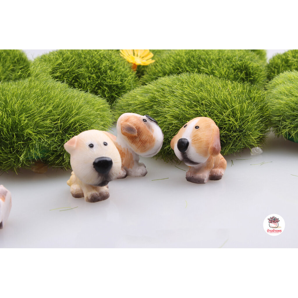 หมาจมูกโต [ เซต 4 ชิ้น ] ตุ๊กตาจิ๋ว โมเดลจิ๋ว แต่งสวน ตุ๊กตาแต่งสวนจิ๋ว ตุ๊กตาจัดสวนถาด - รูปที่ 7