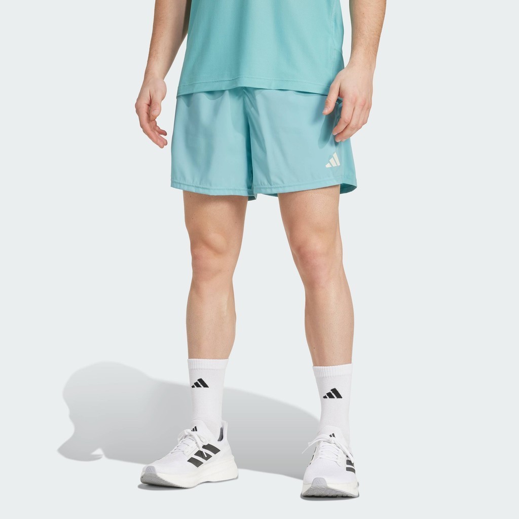 adidas วิ่ง กางเกงขาสั้น Own The Run ผู้ชาย สีเทอร์คอยส์ JX2242