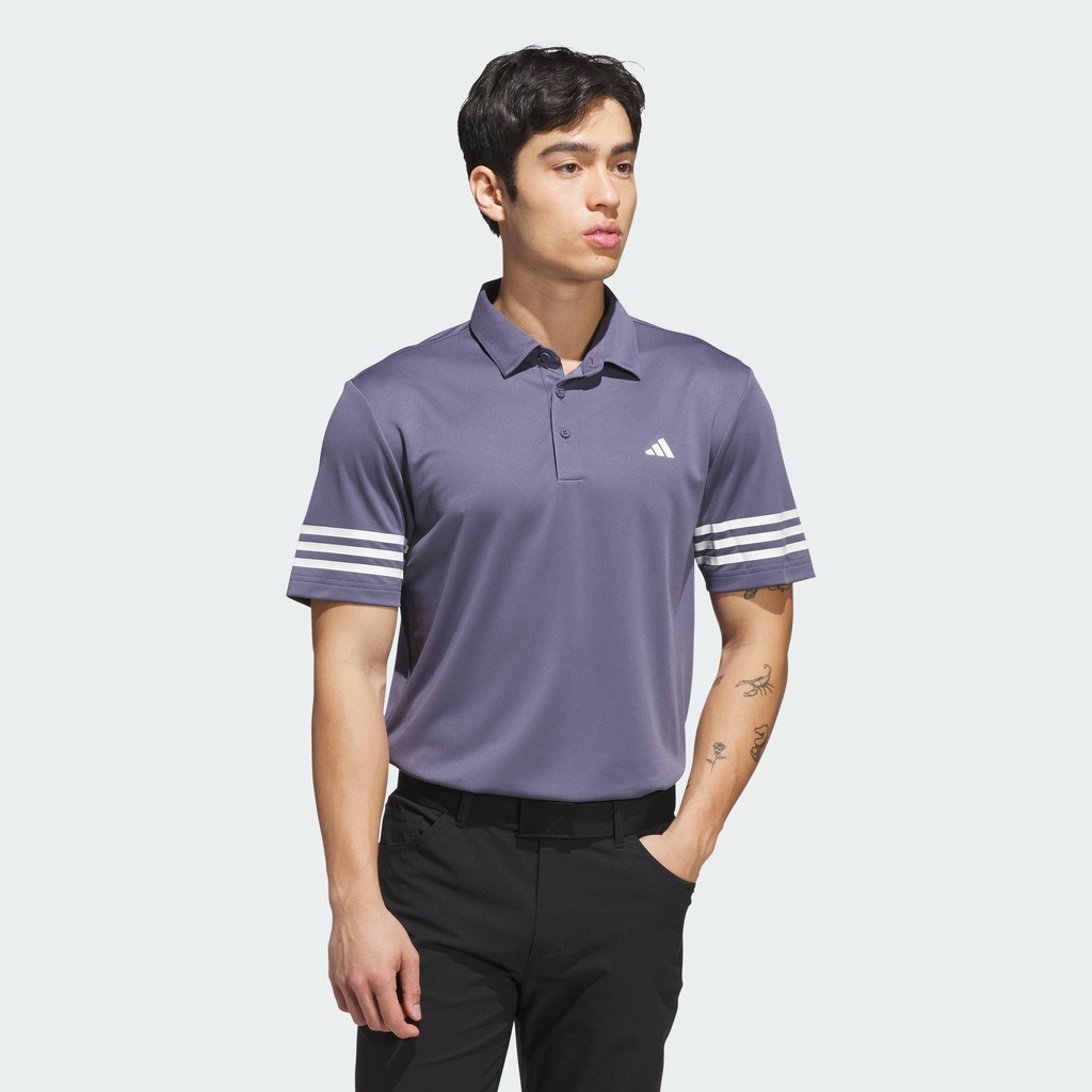 adidas Golf 3-Stripes Polo Shirt Men Purple JX7207