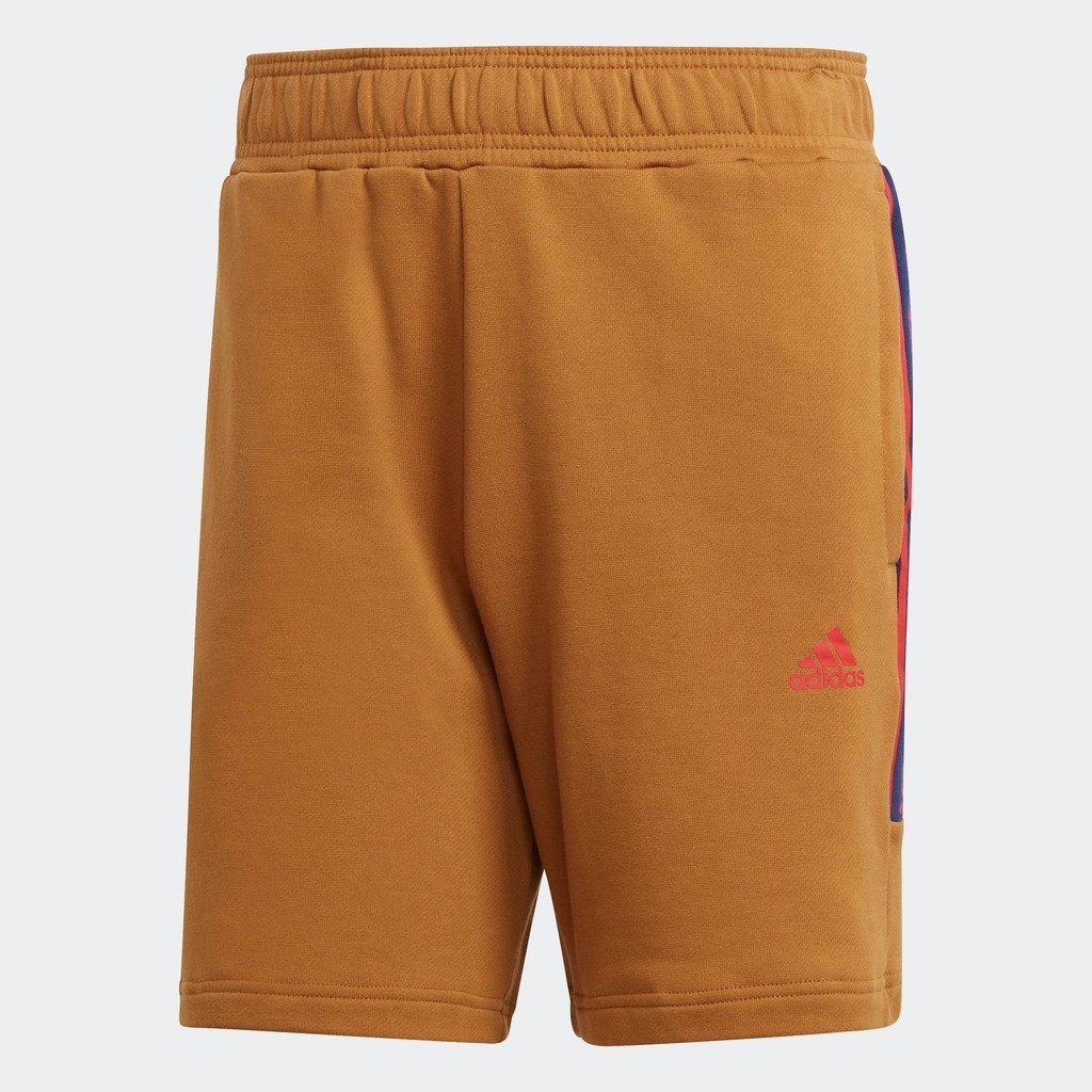 adidas ไลฟ์สไตล์ กางเกงขาสั้น Brandlove ผู้ชาย สีน้ำตาล IC6816