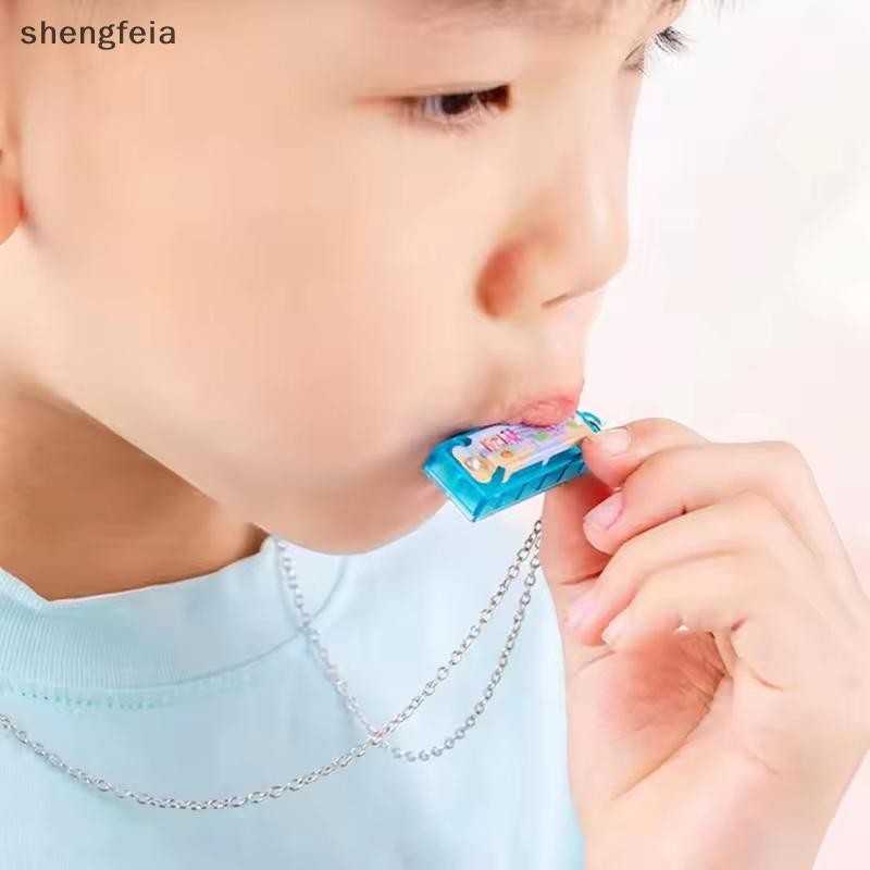 [SFI] 10/20 ชิ้นการ์ตูน Mini Harmonica พร้อมสร้อยคอของเล่นดนตรีเด็กวันเกิด Party Favors Pinata ฟิลเล