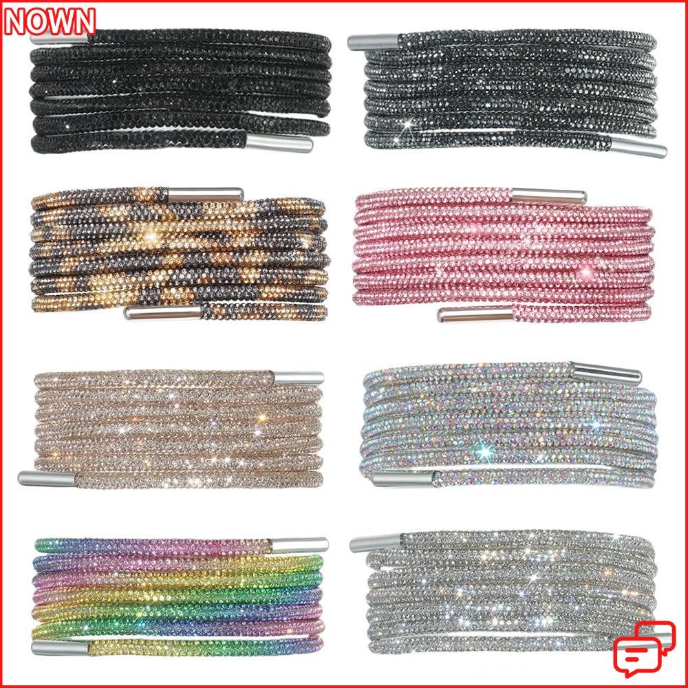 NOWNICE 1PC Rhinestone ShoeLaces Drawstring Accessories DIY Bright Strings