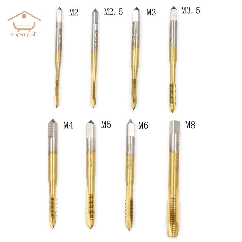 FIN M2/M2.5/M3/M3.5/M4/M5/M6/M8 HSS เมตริกตรงขลุ่ยสกรูแตะปลั๊ก TH