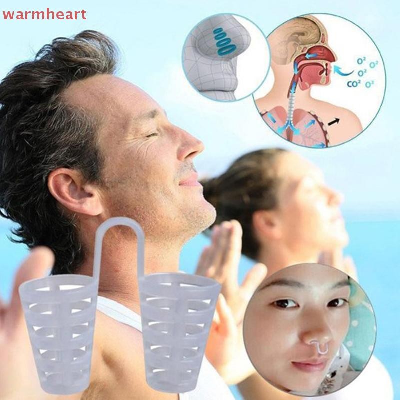(warmheart) 2 ชิ้น Anti Snoring Nose Vents Stop Clip Anti Snore Sleep อุปกรณ์ขยายจมูก