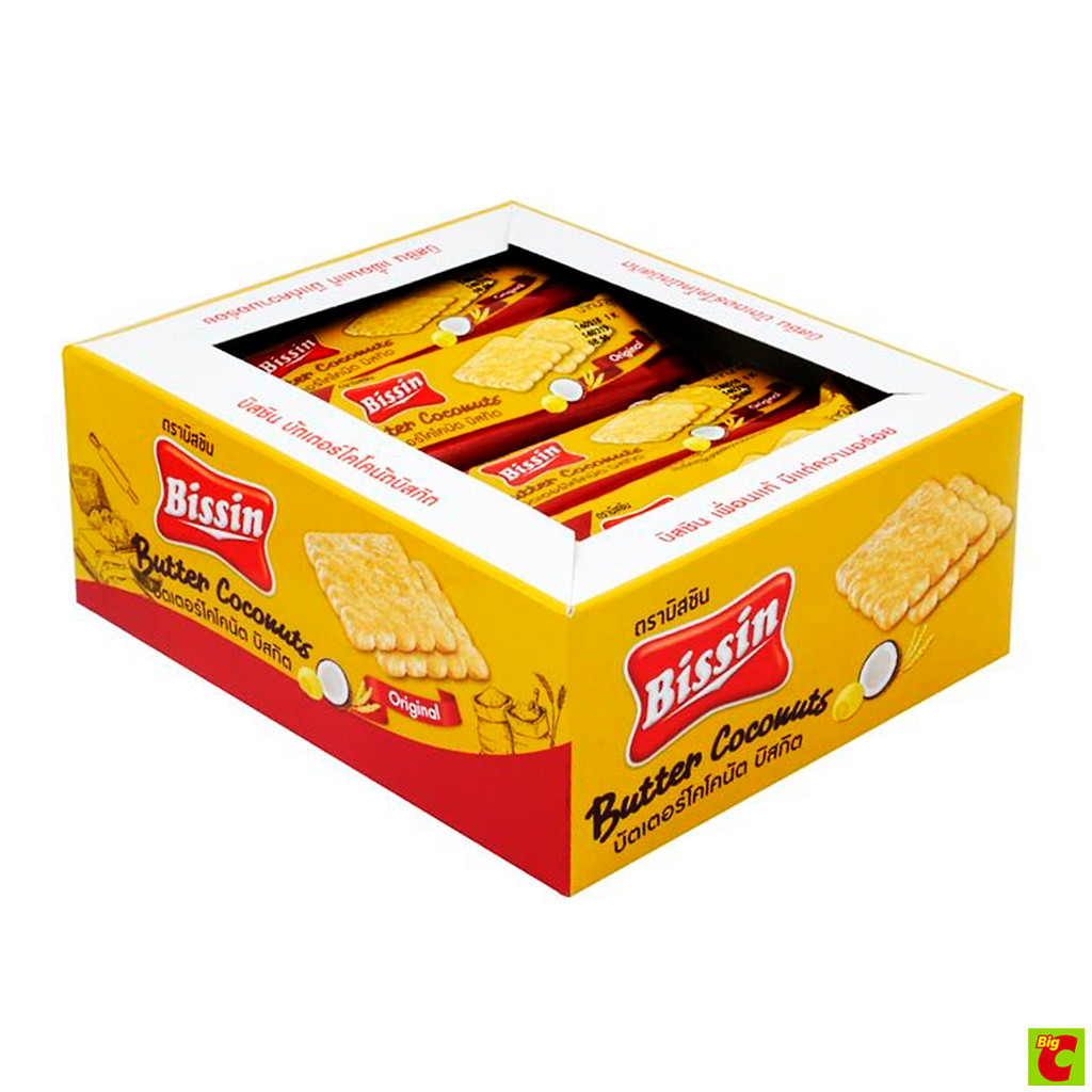 บิสชิน บัตเตอร์ โคโคนัท บิสกิต 36 ก. แพ็ค 12