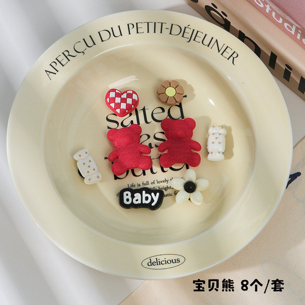 jibbitz crocs ของแทั jibbitz รองเท้าหลุมอุปกรณ์เสริมหญิงทําเองรองเท้าหัวเข็มขัดที่ถอดออกได้รองเท้ากา