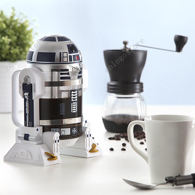 Star Wars R2D2 Mini Coffee Maker - 3-in-1 Pour Over/Moka/French Press with Heat Retention