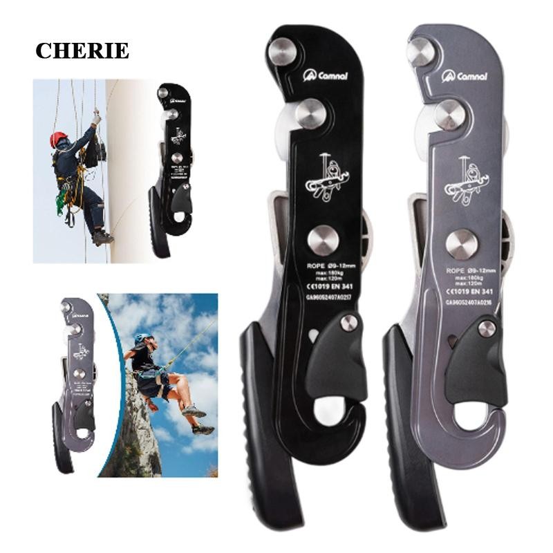 [Chery] Climbing Stop Descender Hand Control Aluminium Rappelling Belay อุปกรณ์สําหรับ 9-12 มม.เชือก