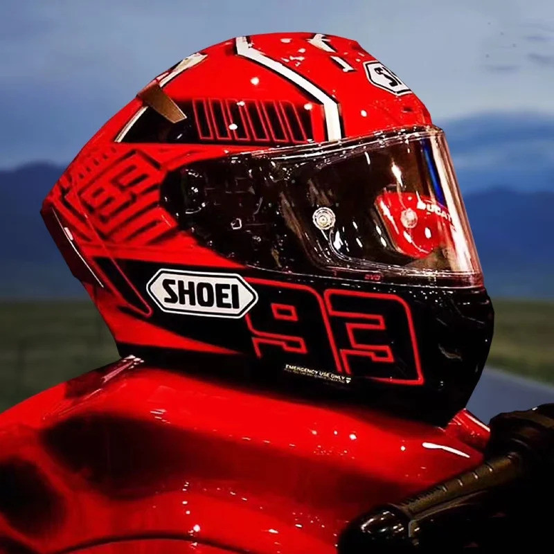 ReadyStockFull Face หมวกกันน็อคมอเตอร์ไซค์ shoei X-14 x14 หมวกกันน็อคสีแดงขี่ Motocross Racing Motobike หมวกกันน็อค Casco De Motocicleta