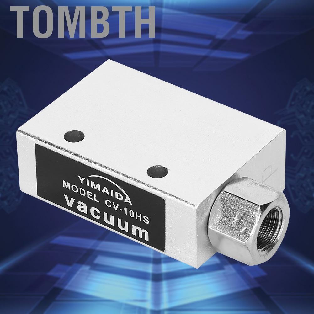 Tombth CV-10HS บรรจุภัณฑ์อีเจ็คเตอร์เครื่องกำเนิดสุญญากาศ 46 ลิตร/นาทีสำหรับเครื่องจักรอัตโนมัติทางอ