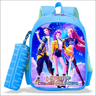 KPOP DEMON HUNTER HUNTRIX กระเป๋าโรงเรียนอนุบาล-3SD ตัวอักษร…