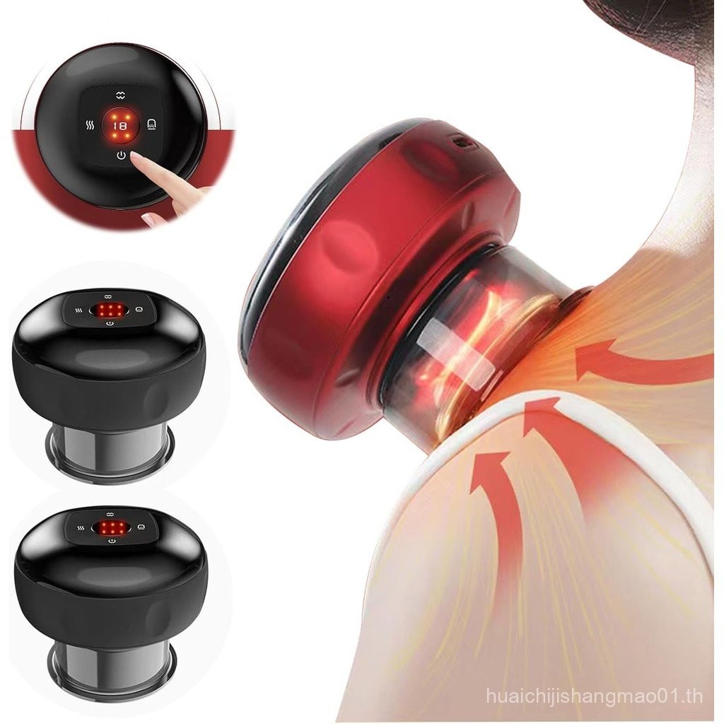 Levide Smart Cupping Therapy Set - 12 การตั้งค่า อุ่นและเงียบ ถ้วยอเนกประสงค์สําหรับหลัง ไหล่ ขา - V