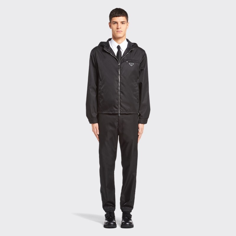 Prada/Prada Men Re-Nylon Recycled Nylon Hooded Jacket Jacket