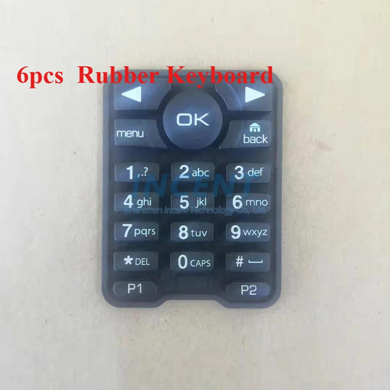 6x หมายเลขยางแป้นพิมพ์ปุ่มกดดิจิตอลสําหรับ motorola xir p8268 p8260 xpr6550 dgp6150 เครื่องส่งรับวิท