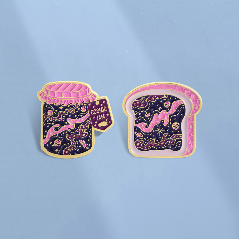 Cosmic Jam Toast เคลือบ Pin Starry Night เข็มกลัดลายจุดดาว ตกแต่งกระเป๋าเป้และของใช้ สําหรับเพื่อน